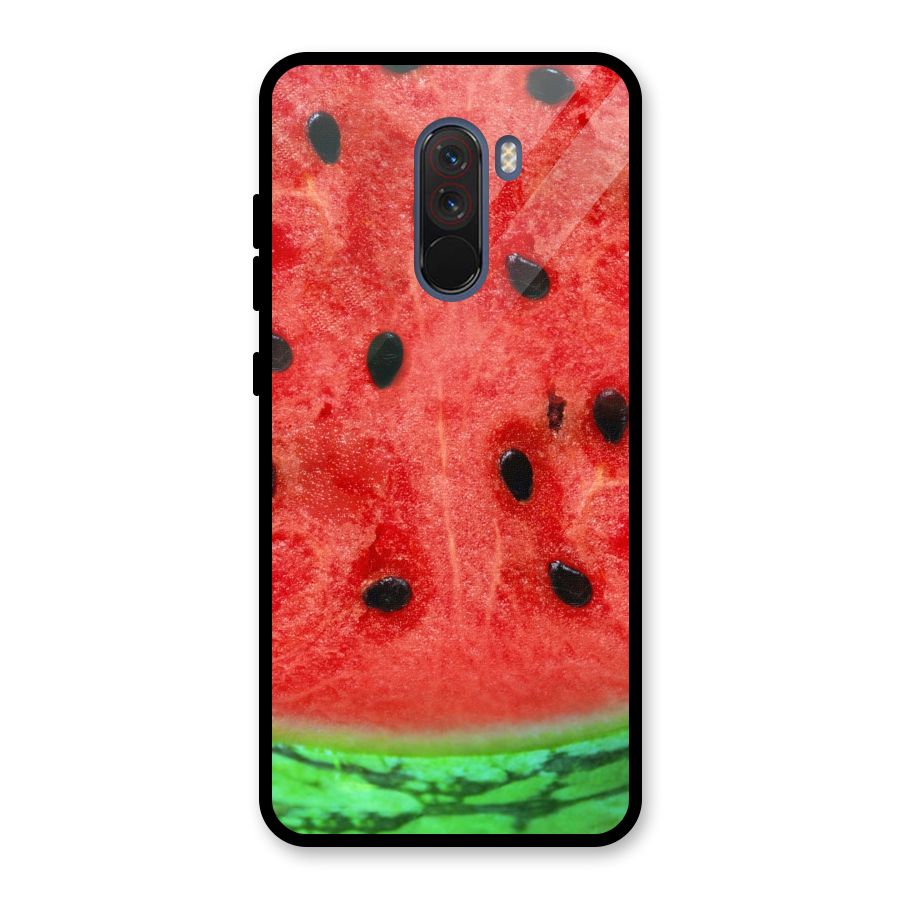 Watermelon Design Glass Back Case for Poco F1