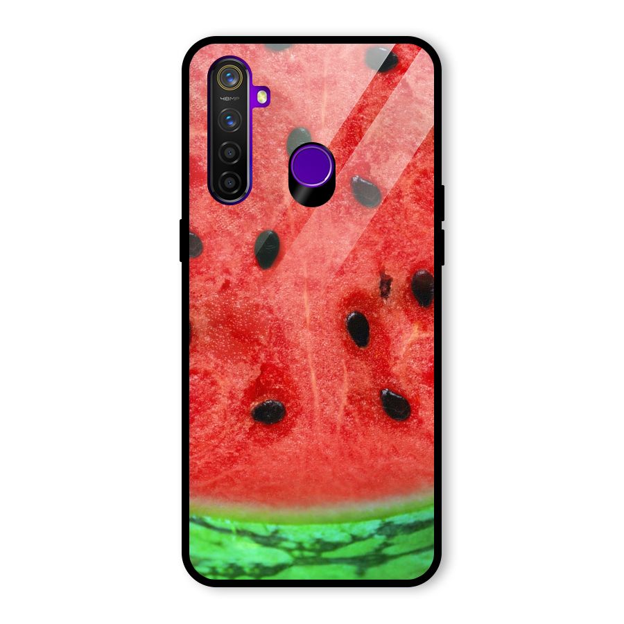 Watermelon Design Glass Back Case for Realme 5 Pro
