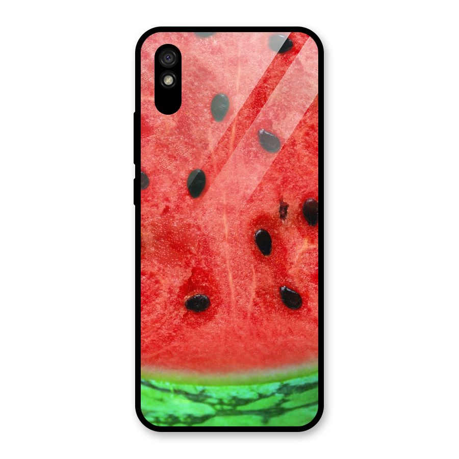 Watermelon Design Glass Back Case for Redmi 9A