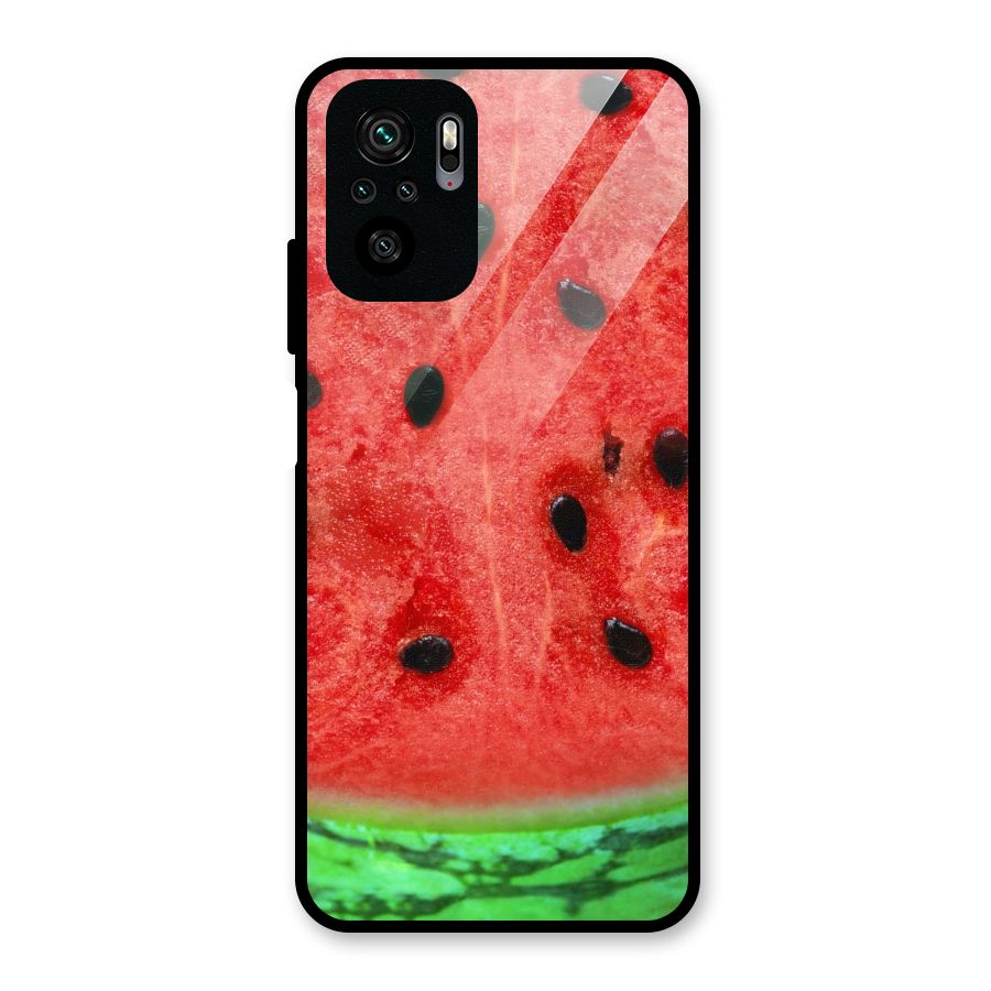 Watermelon Design Glass Back Case for Redmi Note 10S