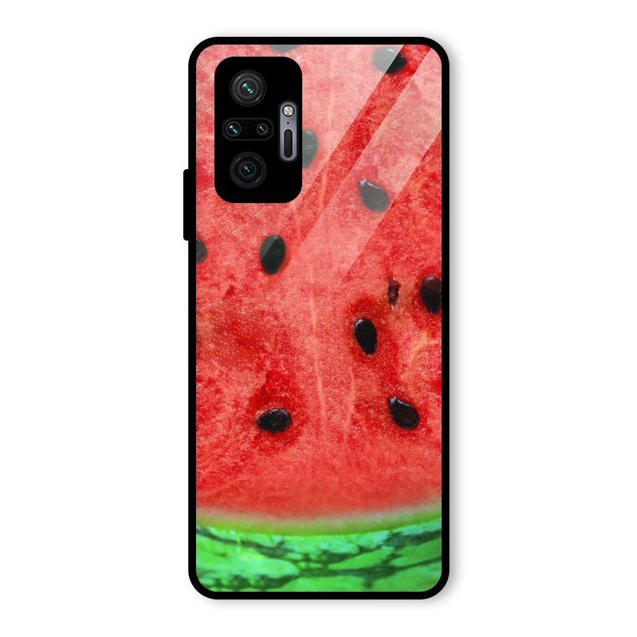 Watermelon Design Glass Back Case for Redmi Note 10 Pro