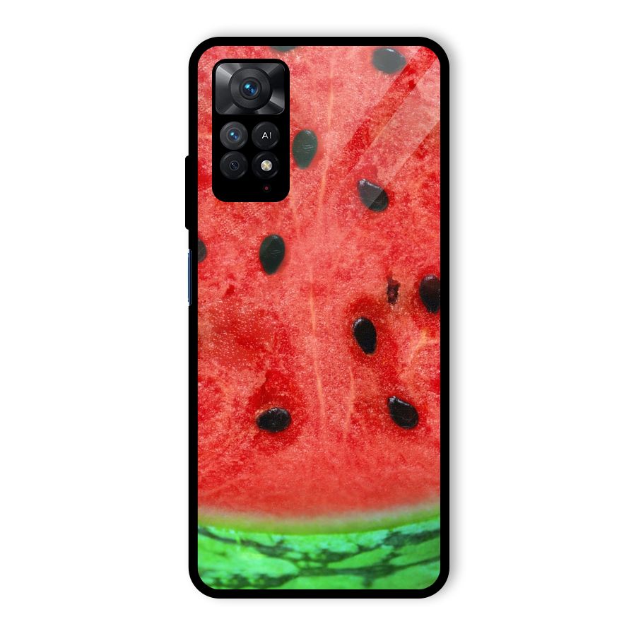 Watermelon Design Glass Back Case for Redmi Note 11 Pro