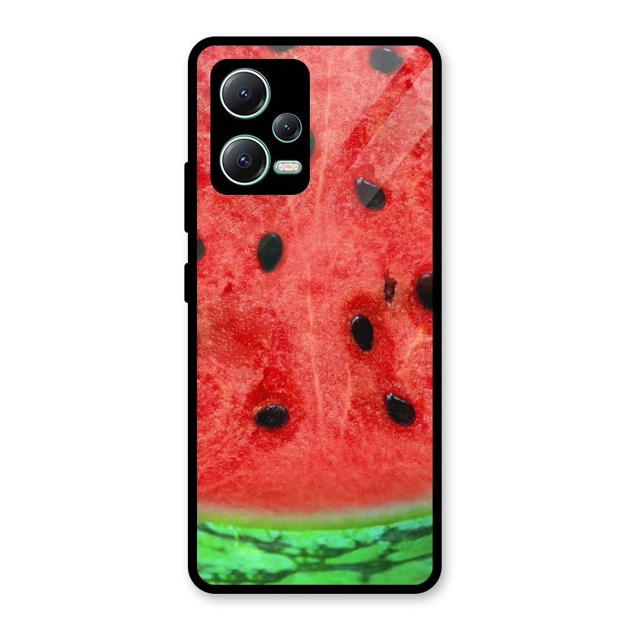 Watermelon Design Glass Back Case for Redmi Note 12 5G