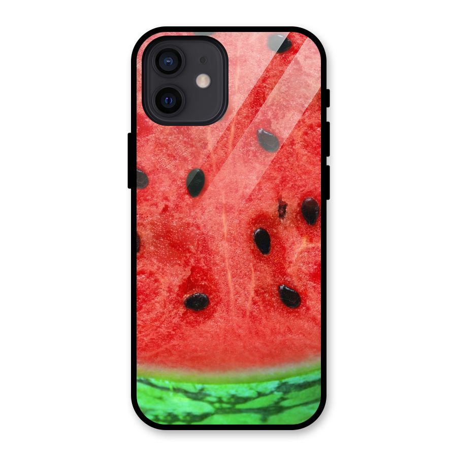 Watermelon Design Glass Back Case for iPhone 12