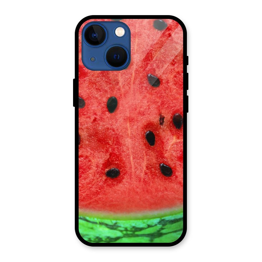 Watermelon Design Glass Back Case for iPhone 13 Mini