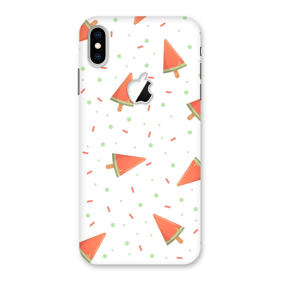 Watermelon Ice Creams Back Case for iPhone XS Max Apple Cut