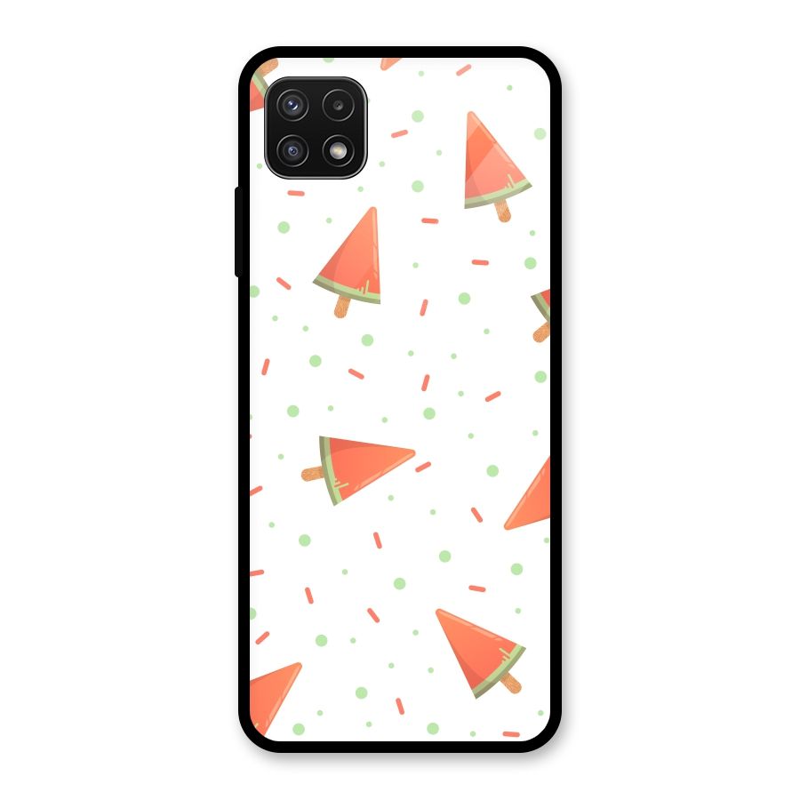 Watermelon Ice Creams Glass Back Case for Galaxy A22 5G