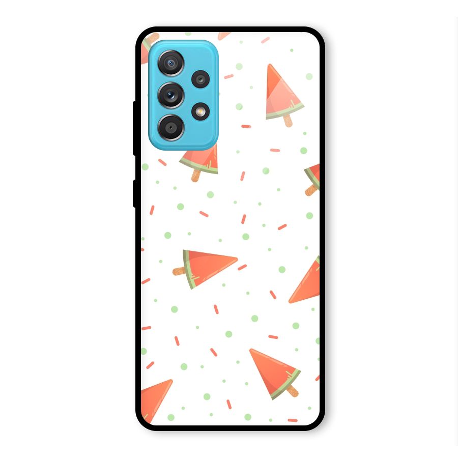 Watermelon Ice Creams Glass Back Case for Galaxy A52s 5G