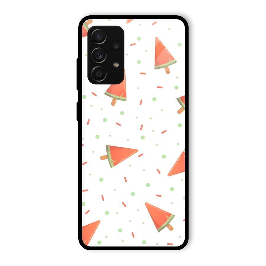 Watermelon Ice Creams Glass Back Case for Galaxy A53 5G