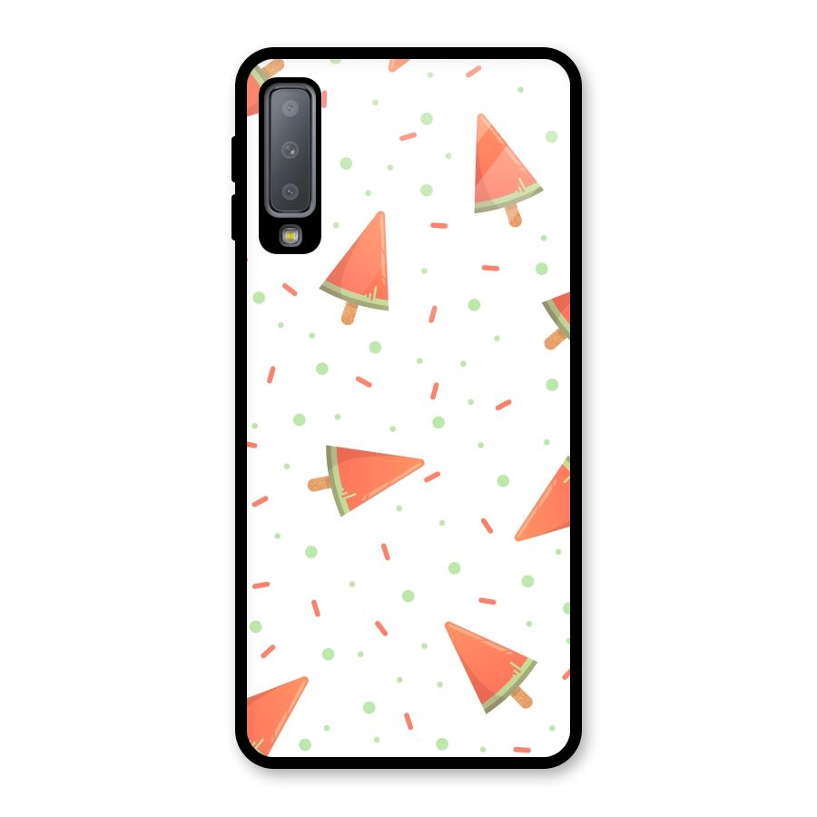 Watermelon Ice Creams Glass Back Case for Galaxy A7 (2018)