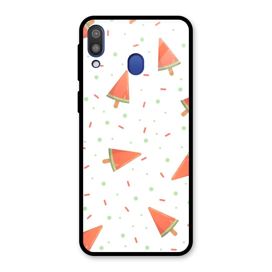 Watermelon Ice Creams Glass Back Case for Galaxy M20