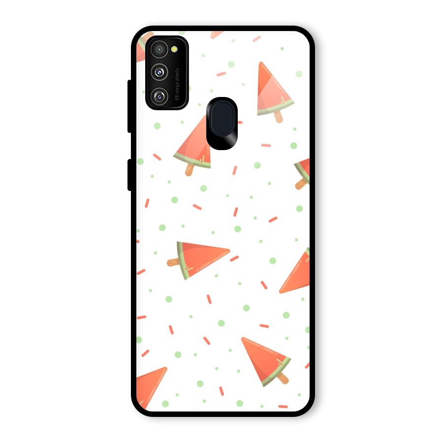 Watermelon Ice Creams Glass Back Case for Galaxy M30s