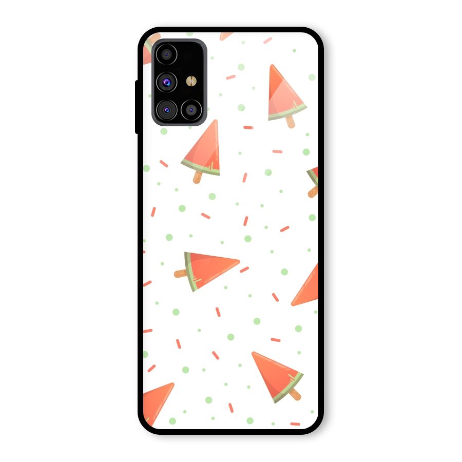 Watermelon Ice Creams Glass Back Case for Galaxy M31s