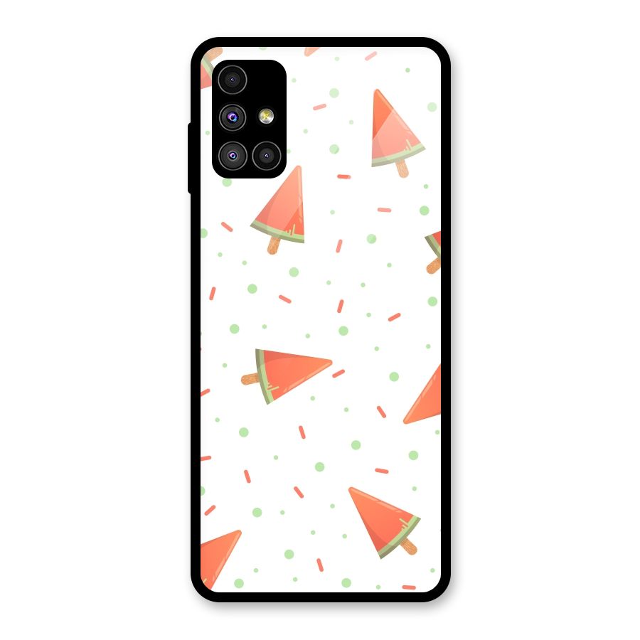 Watermelon Ice Creams Glass Back Case for Galaxy M51