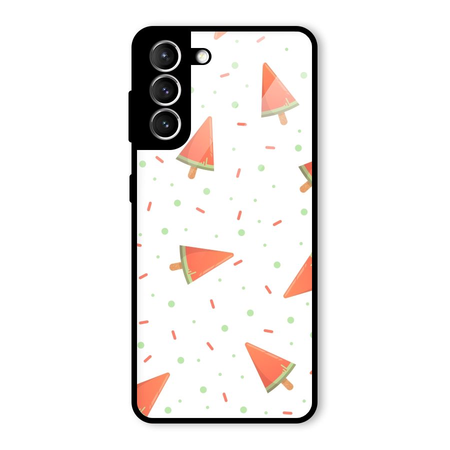 Watermelon Ice Creams Glass Back Case for Galaxy S21 5G