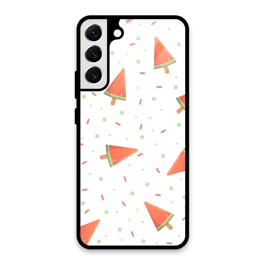 Watermelon Ice Creams Glass Back Case for Galaxy S22 Plus 5G