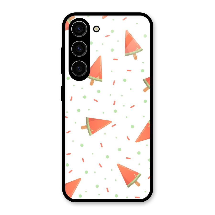 Watermelon Ice Creams Glass Back Case for Galaxy S23