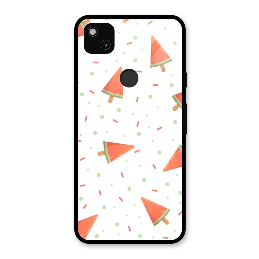 Watermelon Ice Creams Glass Back Case for Google Pixel 4a