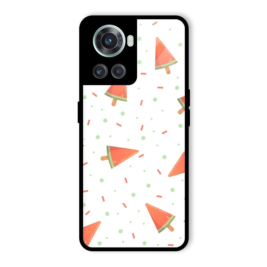 Watermelon Ice Creams Glass Back Case for OnePlus 10R