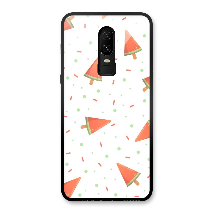 Watermelon Ice Creams Glass Back Case for OnePlus 6