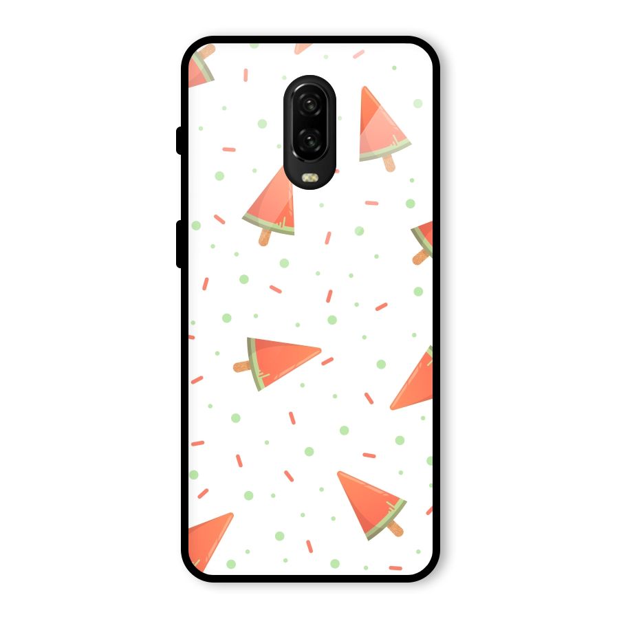 Watermelon Ice Creams Glass Back Case for OnePlus 6T