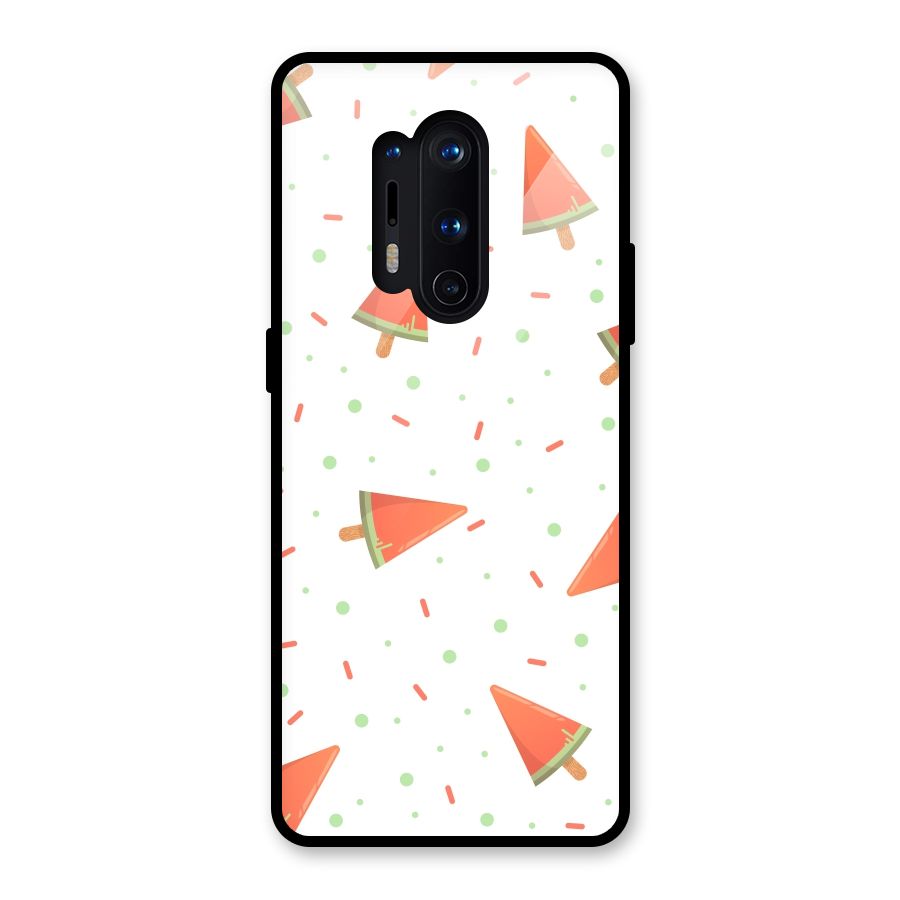 Watermelon Ice Creams Glass Back Case for OnePlus 8 Pro