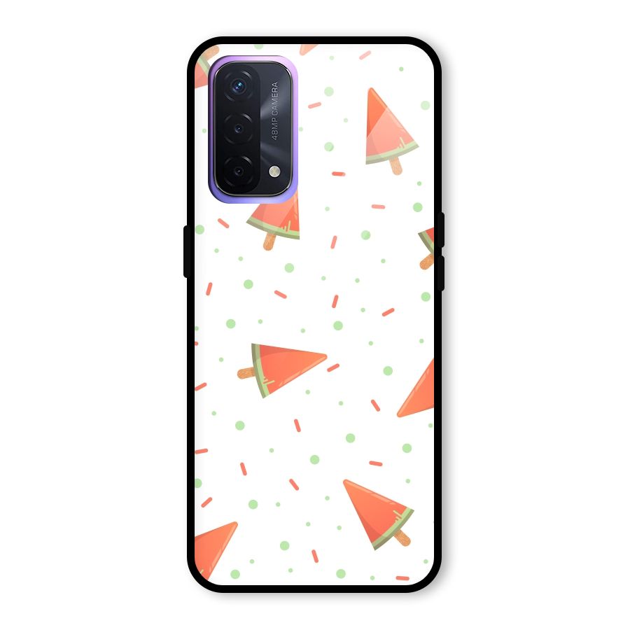Watermelon Ice Creams Glass Back Case for Oppo A74 5G
