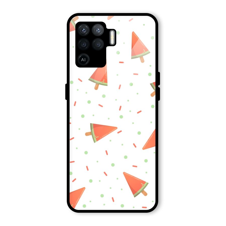 Watermelon Ice Creams Glass Back Case for Oppo F19 Pro