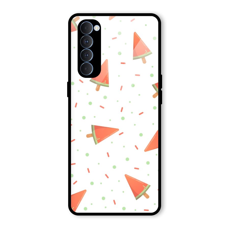 Watermelon Ice Creams Glass Back Case for Oppo Reno4 Pro