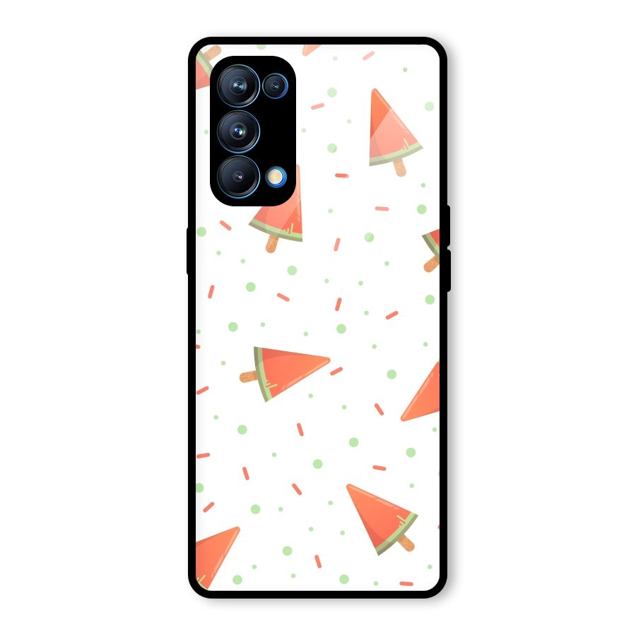 Watermelon Ice Creams Glass Back Case for Oppo Reno5 Pro 5G