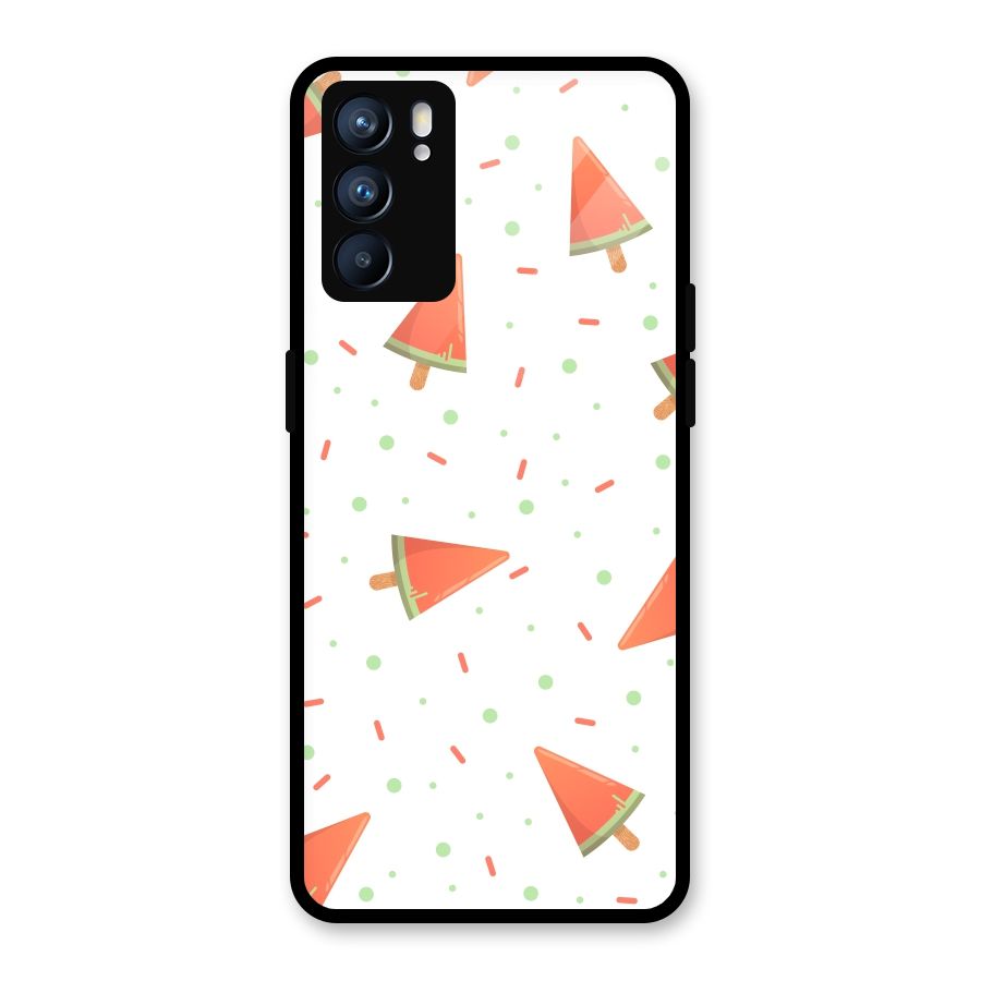 Watermelon Ice Creams Glass Back Case for Oppo Reno6 5G