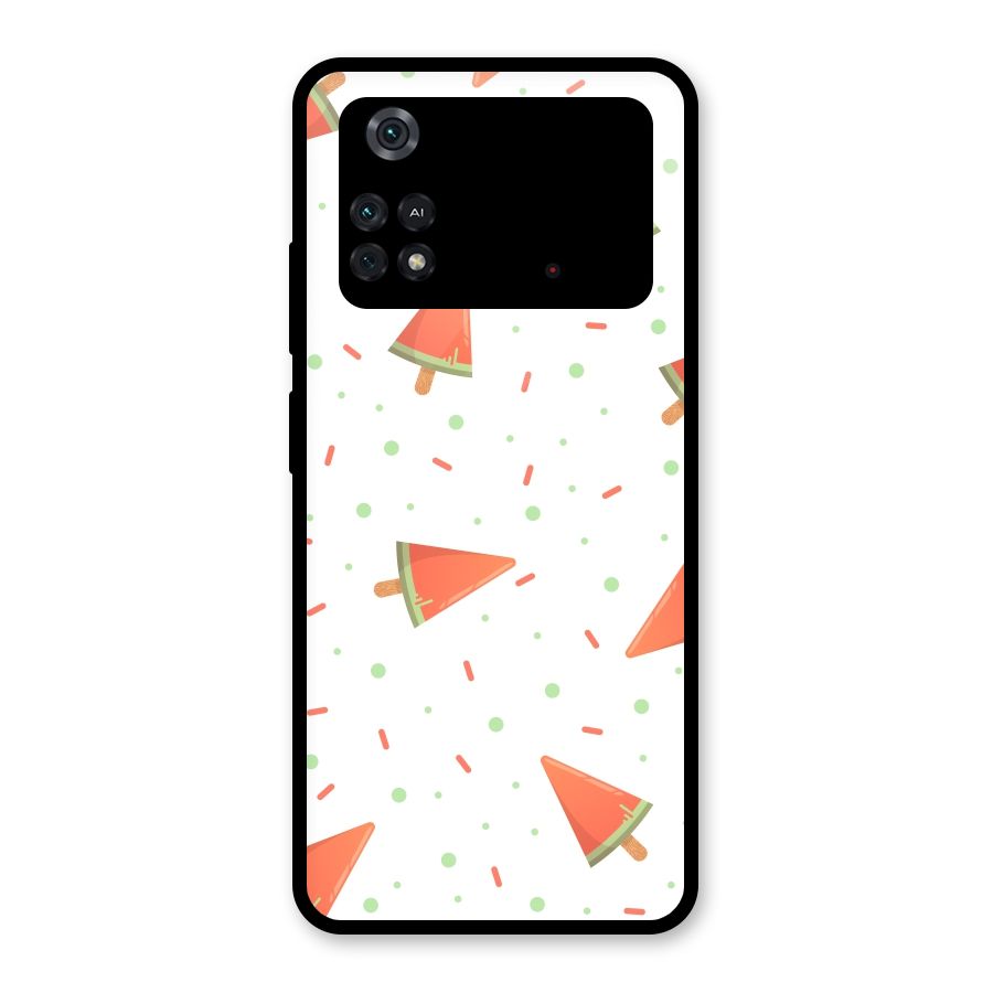 Watermelon Ice Creams Glass Back Case for Poco M4 Pro 4G