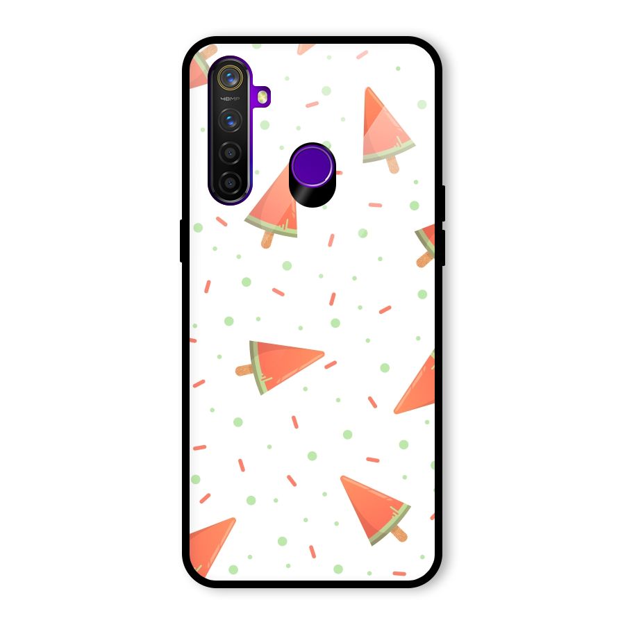 Watermelon Ice Creams Glass Back Case for Realme 5 Pro