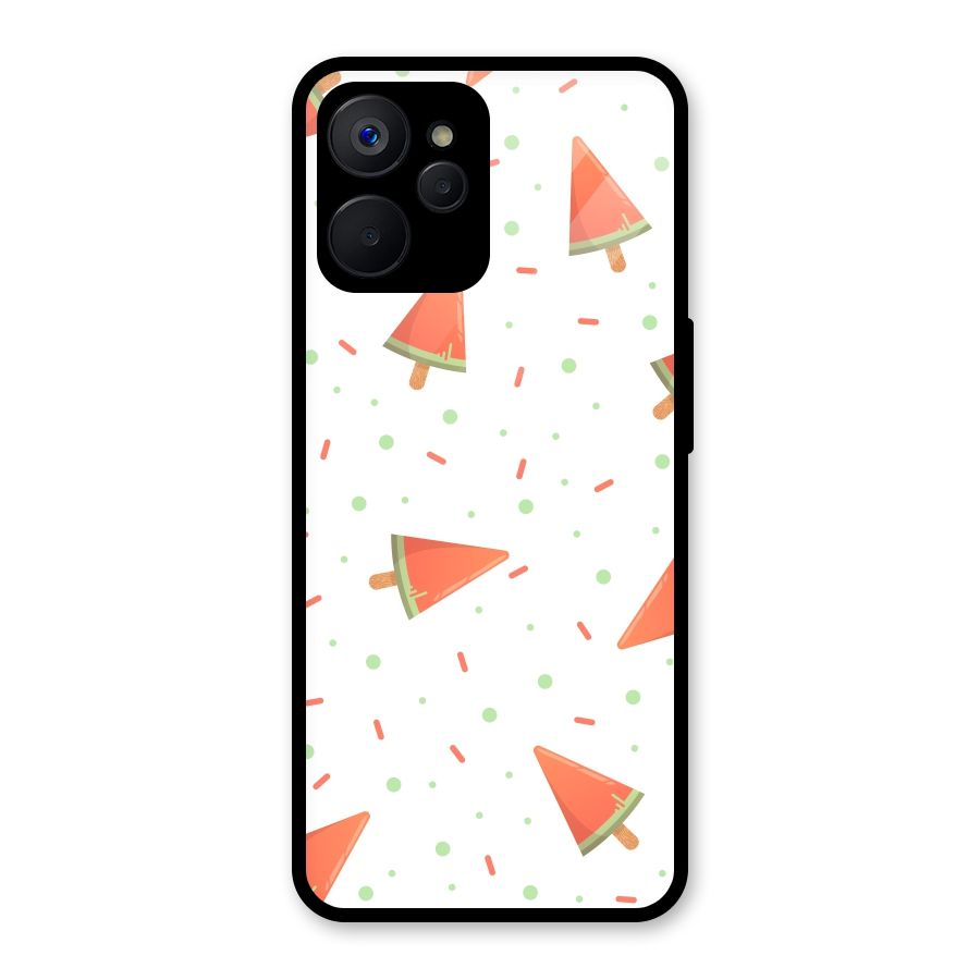 Watermelon Ice Creams Glass Back Case for Realme 9i 5G