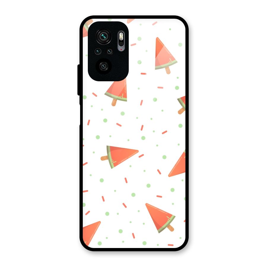 Watermelon Ice Creams Glass Back Case for Redmi Note 10S