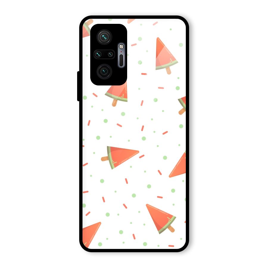 Watermelon Ice Creams Glass Back Case for Redmi Note 10 Pro