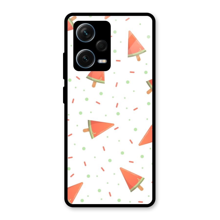 Watermelon Ice Creams Glass Back Case for Redmi Note 12 Pro Plus 5G