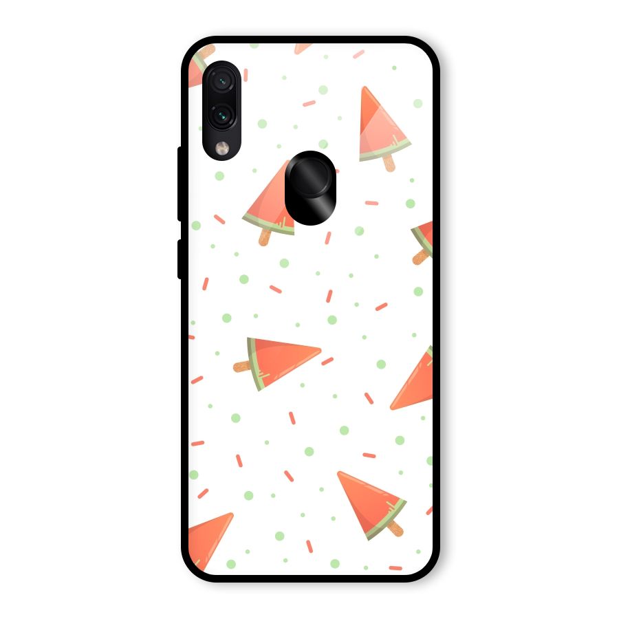 Watermelon Ice Creams Glass Back Case for Redmi Note 7S