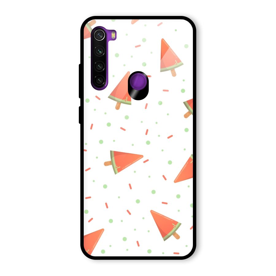 Watermelon Ice Creams Glass Back Case for Redmi Note 8