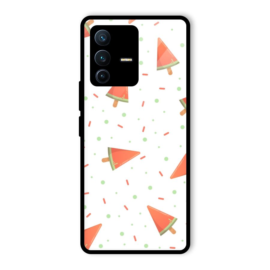 Watermelon Ice Creams Glass Back Case for Vivo V23 Pro
