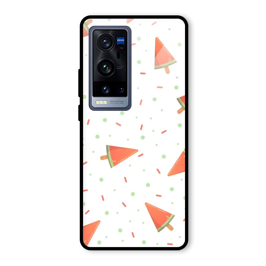Watermelon Ice Creams Glass Back Case for Vivo X60 Pro Plus