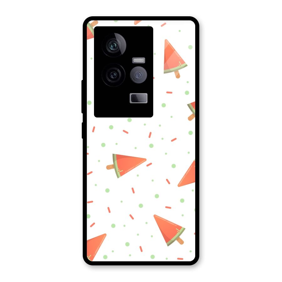 Watermelon Ice Creams Glass Back Case for Vivo iQOO 11 5G