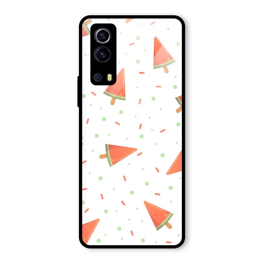 Watermelon Ice Creams Glass Back Case for Vivo iQOO Z3