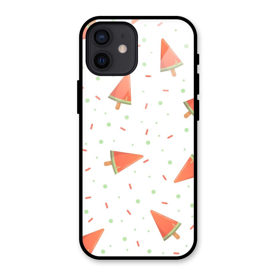 Watermelon Ice Creams Glass Back Case for iPhone 12