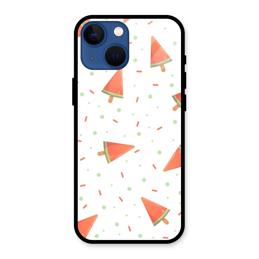 Watermelon Ice Creams Glass Back Case for iPhone 13 Mini