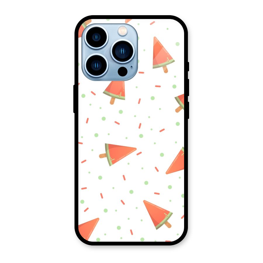 Watermelon Ice Creams Glass Back Case for iPhone 13 Pro