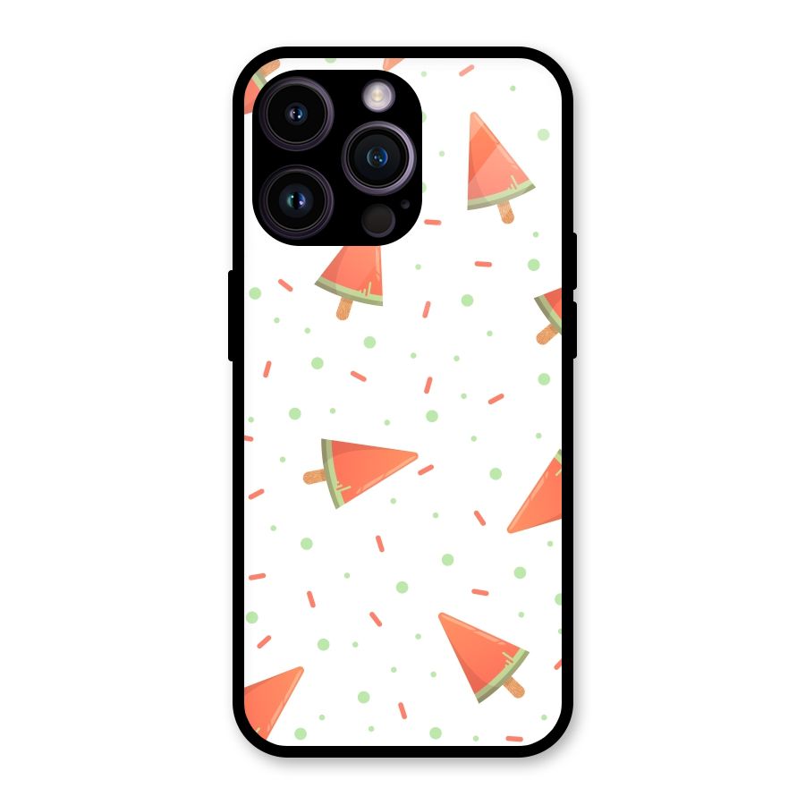 Watermelon Ice Creams Glass Back Case for iPhone 14 Pro Max