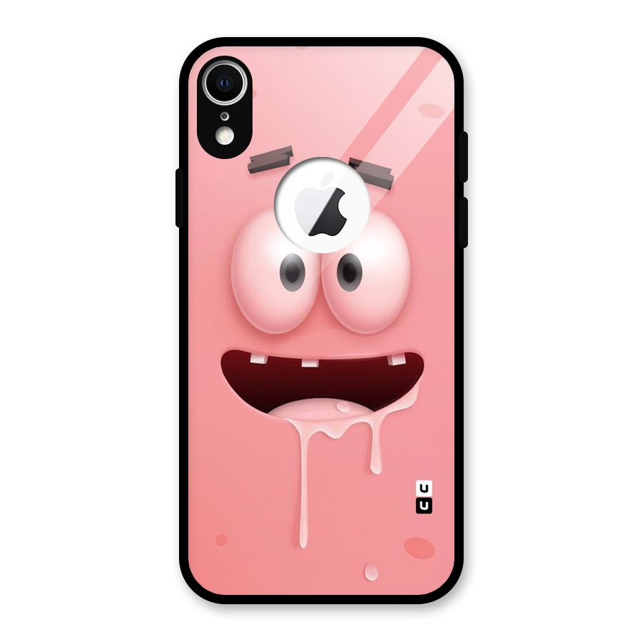 Watery Mouth Glass Back Case for iPhone XR Logo Cut
