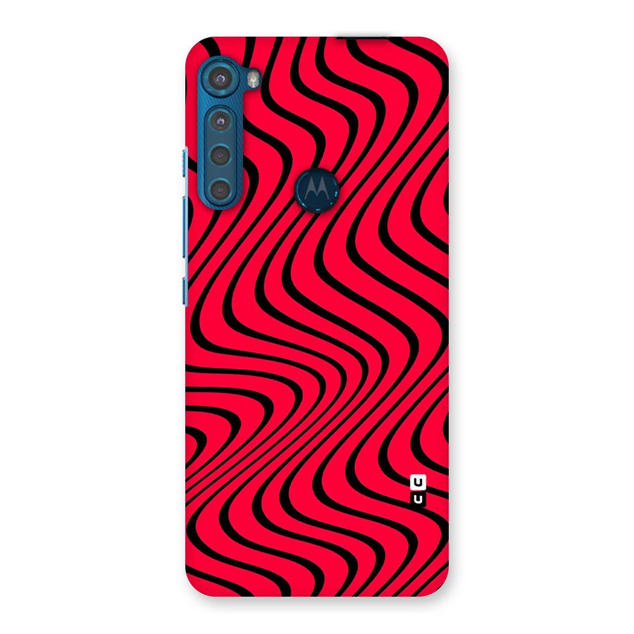 Waves Pattern Print Back Case for Motorola One Fusion Plus