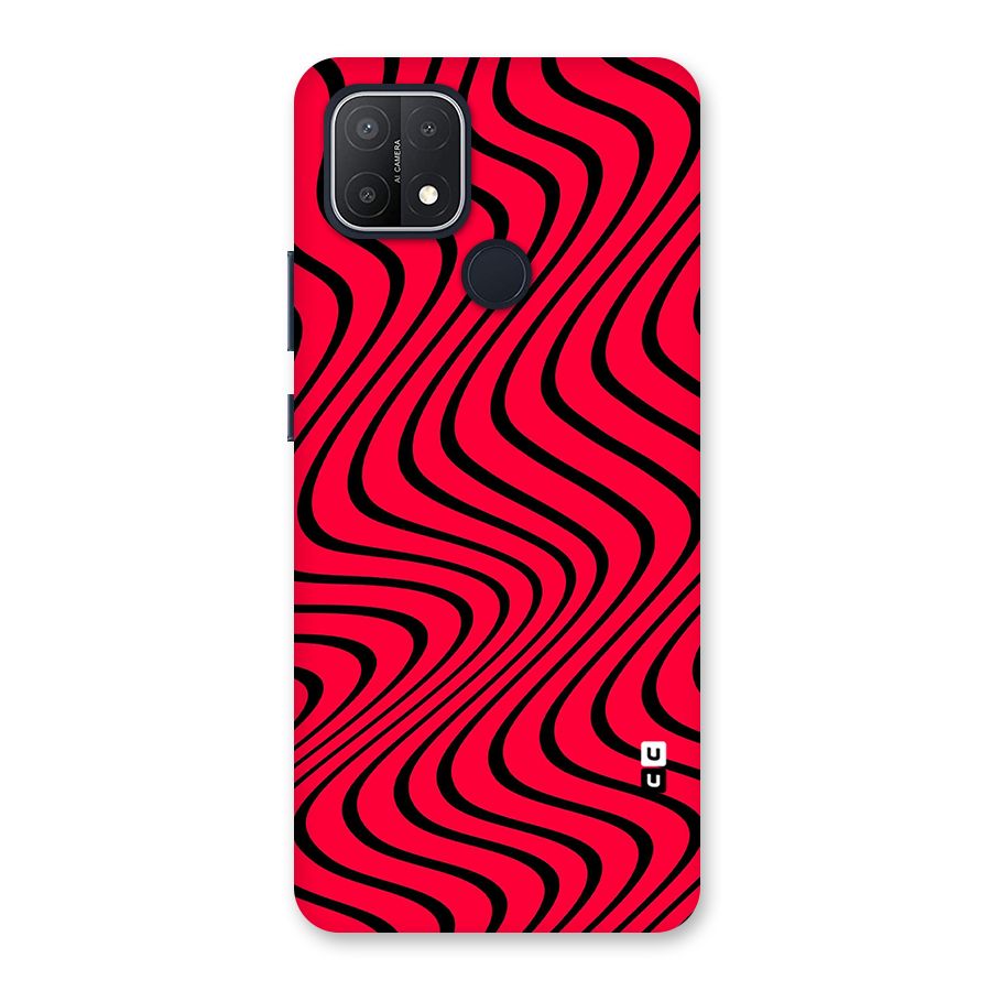 Waves Pattern Print Back Case for Oppo A15